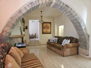Kalo Chorio bei Chersonisos Kreta, Kalo Chorio: Traditionelles Steinhaus mit Dachterrasse und Meerblick zu verkaufen Haus kaufen